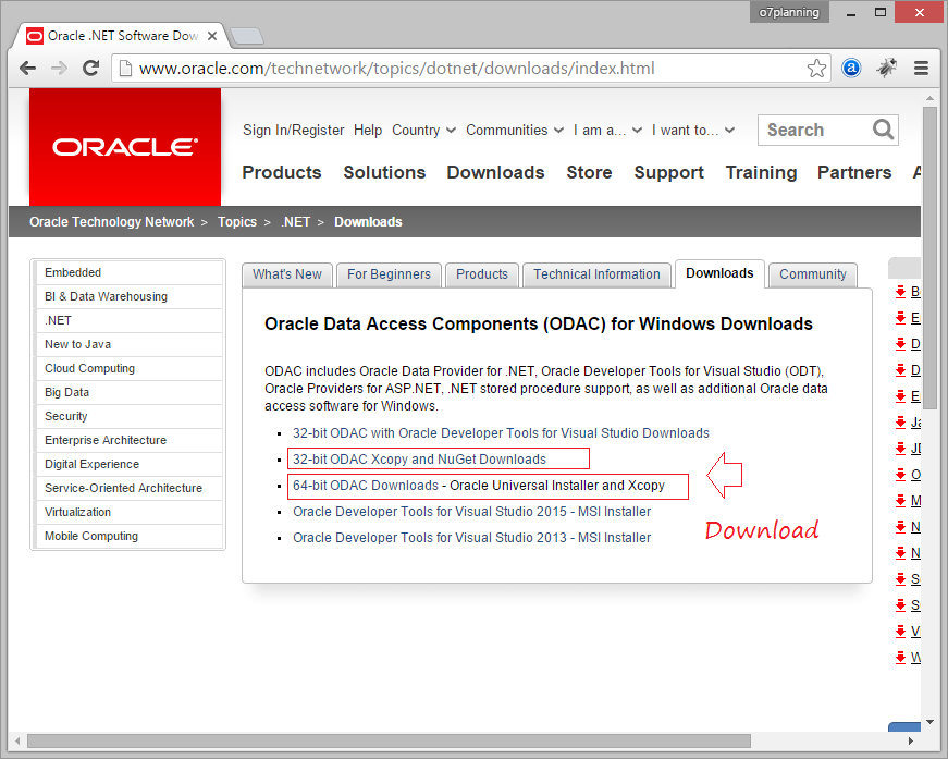oracle dataaccess client download